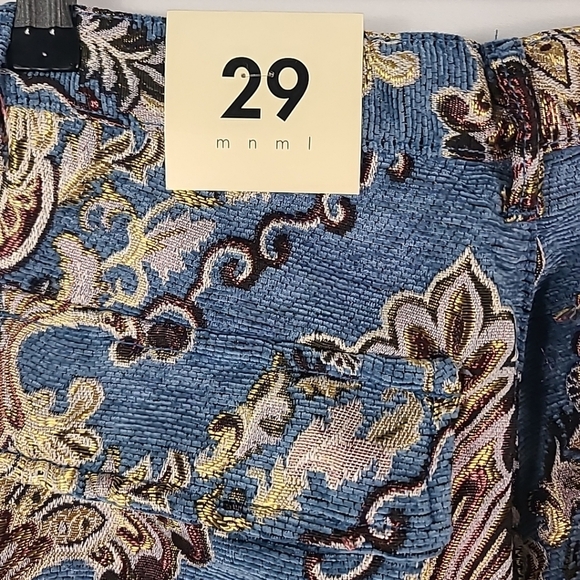 MNML Ultra Baggy Jacquard Cargo Floral Pants Size 29 - Picture 10 of 10